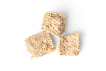 Halva with peanut isolated on white background.