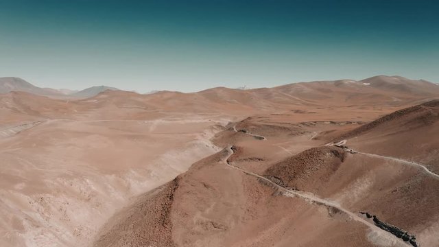 Aerial, Vista del Llullaillaco, Salar de Arizaro, Argentina - cine version