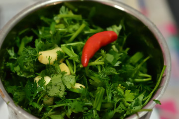 fresh vegetable salad in a bowl
