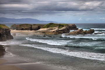 Beach of the Cathedrals in Galicia, Spain