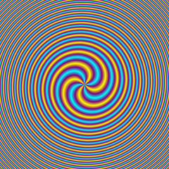 Eight Tailed Spiral in Gold and Blue