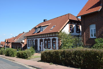 Fototapeta na wymiar Arbeitersiedlung in Obernkirchen