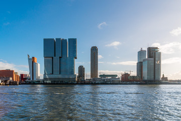 Naklejka premium Nadbrzeże rzeki Rotterdam