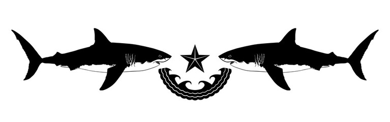 Fototapeta premium shark icon