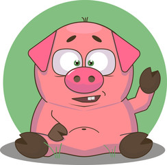 The Fat Little Pig. Chinese New Year. The year of the pig. 