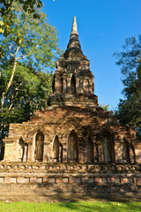 Fototapeta na wymiar Ancien temple de Chiang Saen