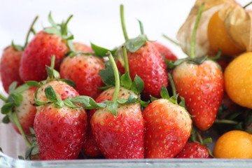 strawberries in a box
