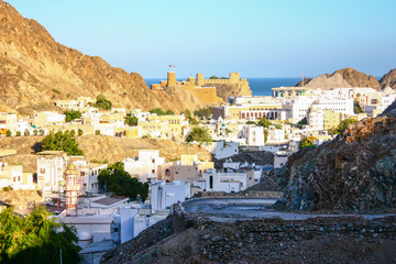 Obraz premium The beautiful skyline of Oman Muscat