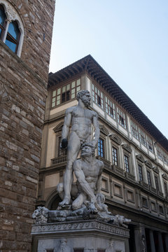 Sculpture Hercules killing Cacus in Florence