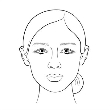 recommend clip art: Young asian woman face
