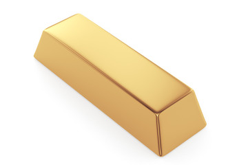 Gold bar isolated on white background