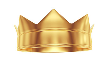 Gold crown isolated on white background