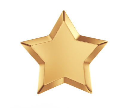 gold star isolated on white