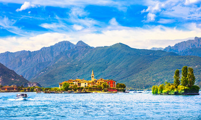 Isola dei Pescatori, fisherman island in Maggiore lake, Borromean Islands, Stresa Piedmont Italy