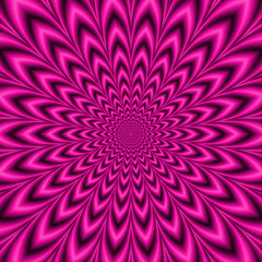 Crinkle Cut Pulse in Pink / A digital abstract fractal image with an optically challenging  design in pink, - 248316773