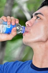 Minority Person Drinking Water
