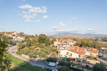 Fototapeta na wymiar Fonte Nuova, vistaa su Monte Gennaro 