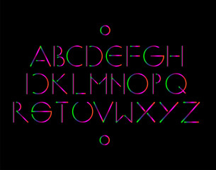 Metallic font purple modern vector