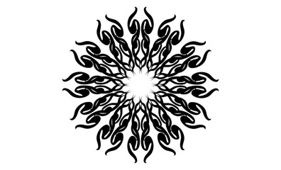 abstract snowflake on black background