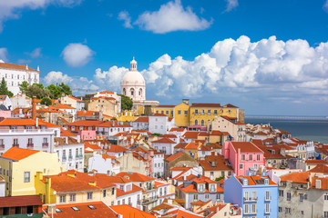 Fototapeta na wymiar Lisbon, Portugal old city skyline