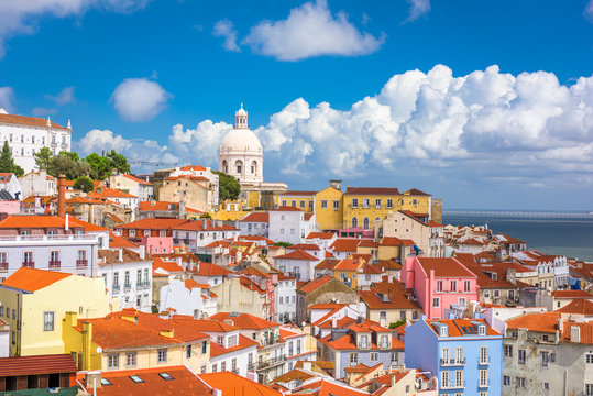 Lisbon, Portugal Old City Skyline