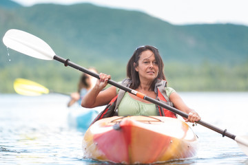 Women Kayaking