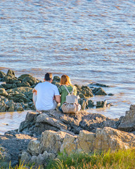 Couple at Shore of River