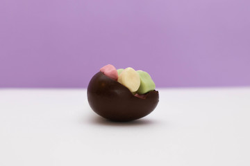 Chocolate Egg Filled With Candy