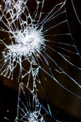 Shattered Glass Vandalised Screen 