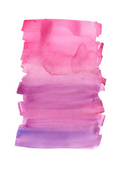 Abstract romantic purple color field  watercolor hand painting on white paper for decoration on artwork advertising design.