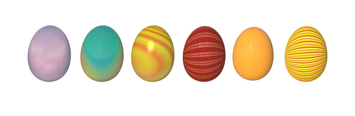 Easter egg on white background 