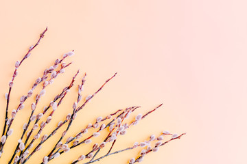 Flat lay easter composition