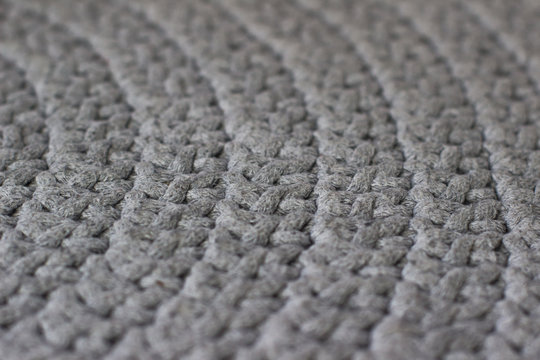 H&auml;ckelteppich grau Detailaufnahme 
