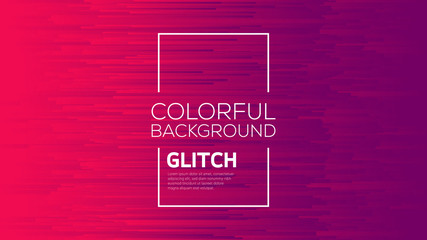 Modern glitch effect. Digital vector minimalistic style. Vivid color striped abstract background. Template for your design, cover, flyer, book, brochure. Dynamic flow lines conceptual illustration.