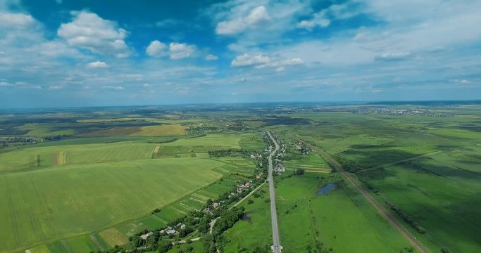 Pidhirtsi, Brody district, Lviv region,Ukraine. Aerial drone view