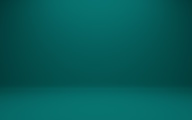 Fototapeta premium Abstract illustration background texture of dark and light clear red, azure, cyan and turquoise gradient flat wall and floor in empty spacious room interior