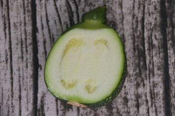 Courge découpé