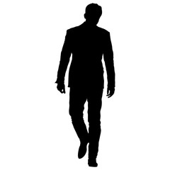 Obraz premium Silhouette businessman man in suit on a white background