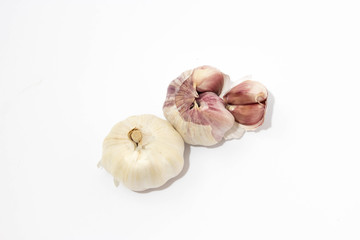 garlic isolated on white background