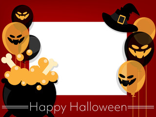 Halloween background with Happy Halloween text.