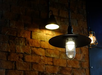 Electrical lamps for lighting and interior decoration of restaurants.