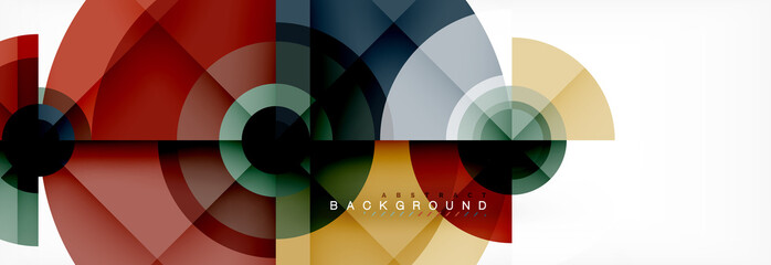 Geometric circle abstract background, creative geometric wallpaper.