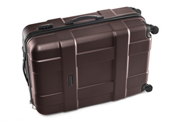 brown modern plastic trolley case for tourism or business