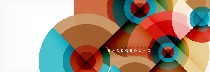 Obraz premium Geometrycznego okręgu abstrakcjonistyczny tło, kreatywnie geometryczna tapeta.