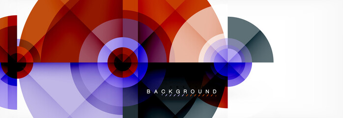 Obraz premium Geometric circle abstract background, creative geometric wallpaper.