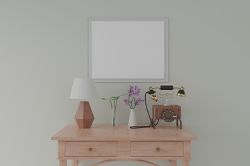 picture frame interior 3d rendering