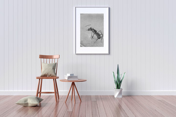 picture frame interior 3d rendering