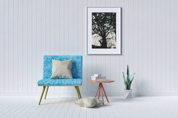 picture frame interior 3d rendering