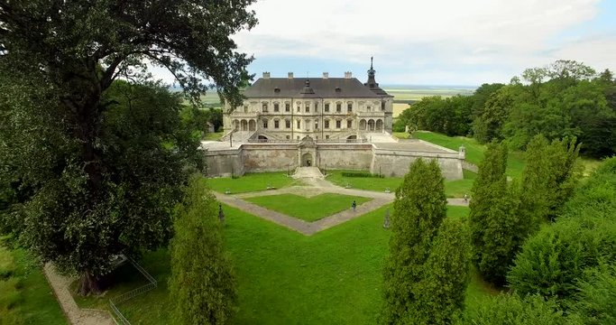 Pidhirtsi, Brody district, Lviv region,Ukraine. Aerial drone view