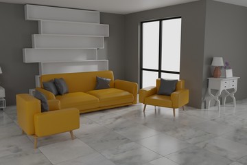 interior design 3d rendering 